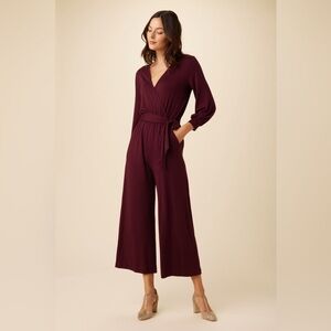 Amour Vert - Everley Dream Knit Jumpsuit in Plum